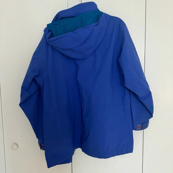 L.L. Bean Women's Vintage 90s Blue Pink Purple Goretex Zip Jacket in Medium - Picture 4 of 9